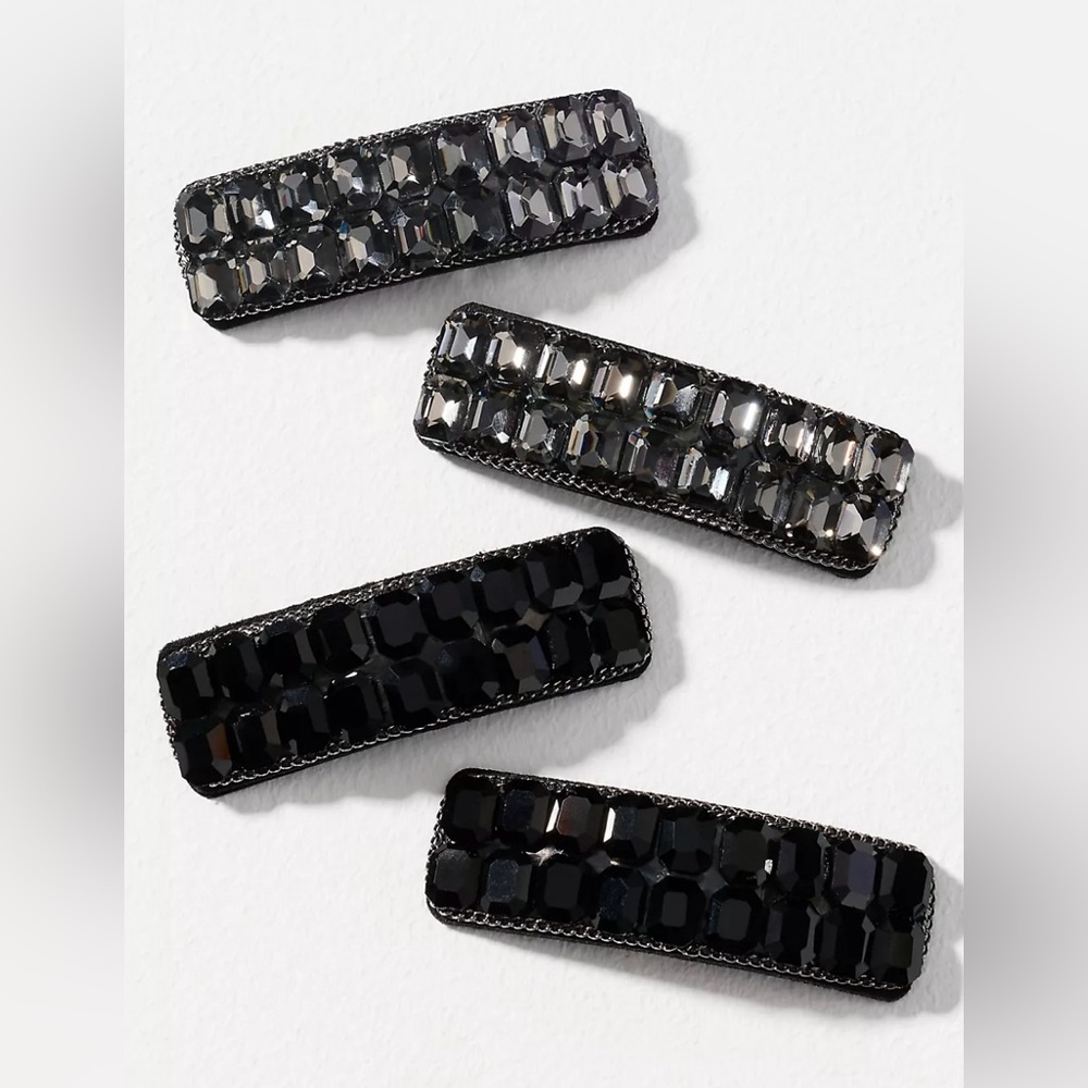 NWT Anthropologie Gem Barrettes Set of 3